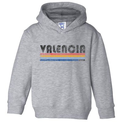 Vintage 1980s Style Valencia Spain Toddler Hoodie