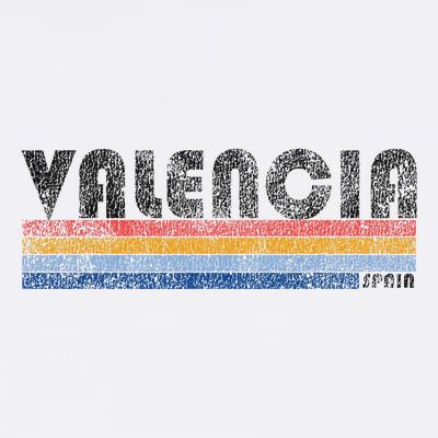Vintage 1980s Style Valencia Spain T-Shirt