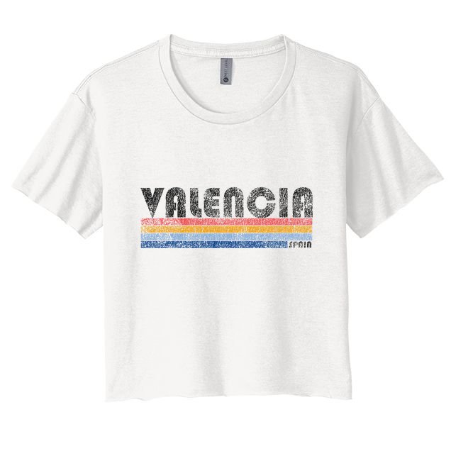 Vintage 1980s Style Valencia Spain Crop Top