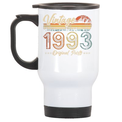 Vintage 1993 Shirt 30th Birthday Gifts 30 Years Old Bday Stainless Steel Travel Mug