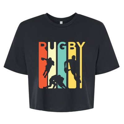 Vintage 1970s Style Rugby Rugby Sports Gift Bella+Canvas Jersey Crop Tee