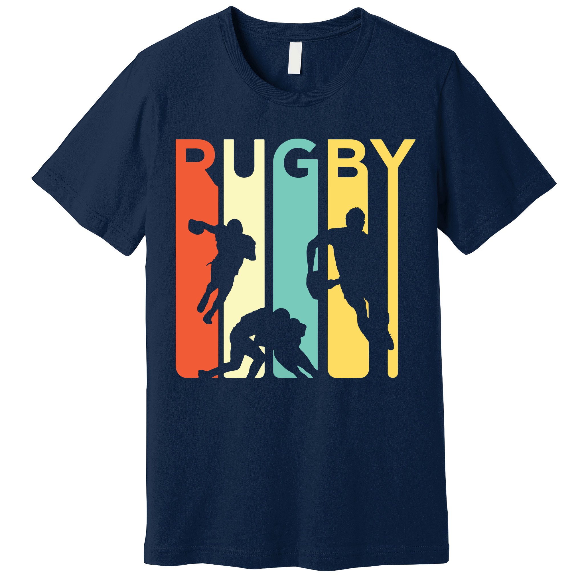 Vintage 1970s Style Rugby Rugby Sports Gift Premium T-Shirt