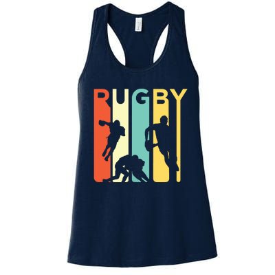 Vintage 1970s Style Rugby Rugby Sports Gift Women's Racerback Tank