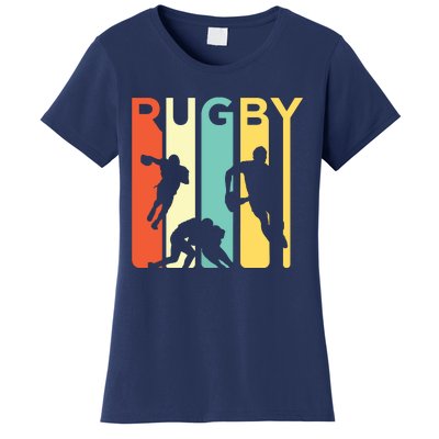 Vintage 1970s Style Rugby Rugby Sports Gift Women's T-Shirt