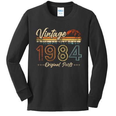 Vintage 1984 Shirt 40th Birthday Gifts 40 Years Old Bday Kids Long Sleeve Shirt