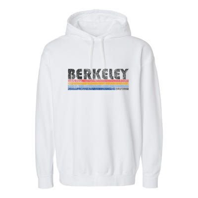 Vintage 1980s Style Berkeley California Garment-Dyed Fleece Hoodie