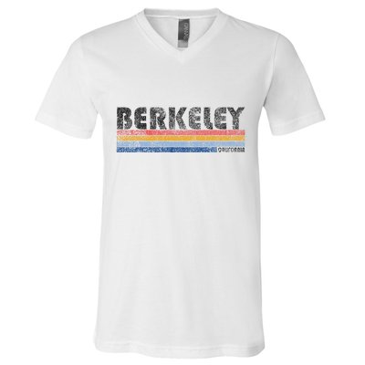 Vintage 1980s Style Berkeley California V-Neck T-Shirt