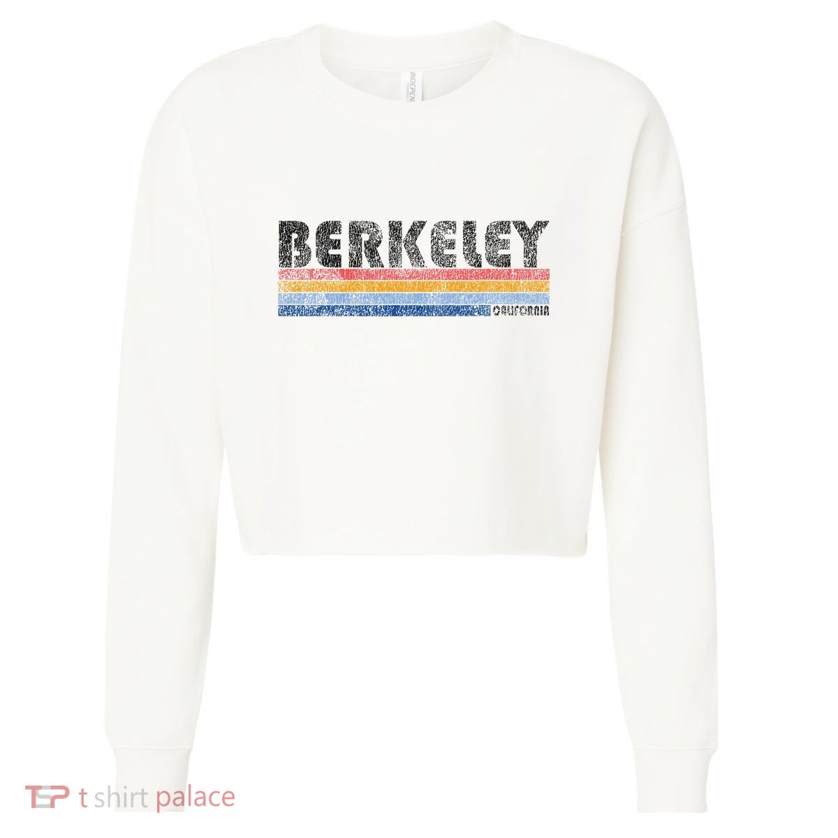 Vintage 1980s Style Berkeley California Cropped Pullover Crew