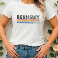 Vintage 1980s Style Berkeley California Womens T-Shirt
