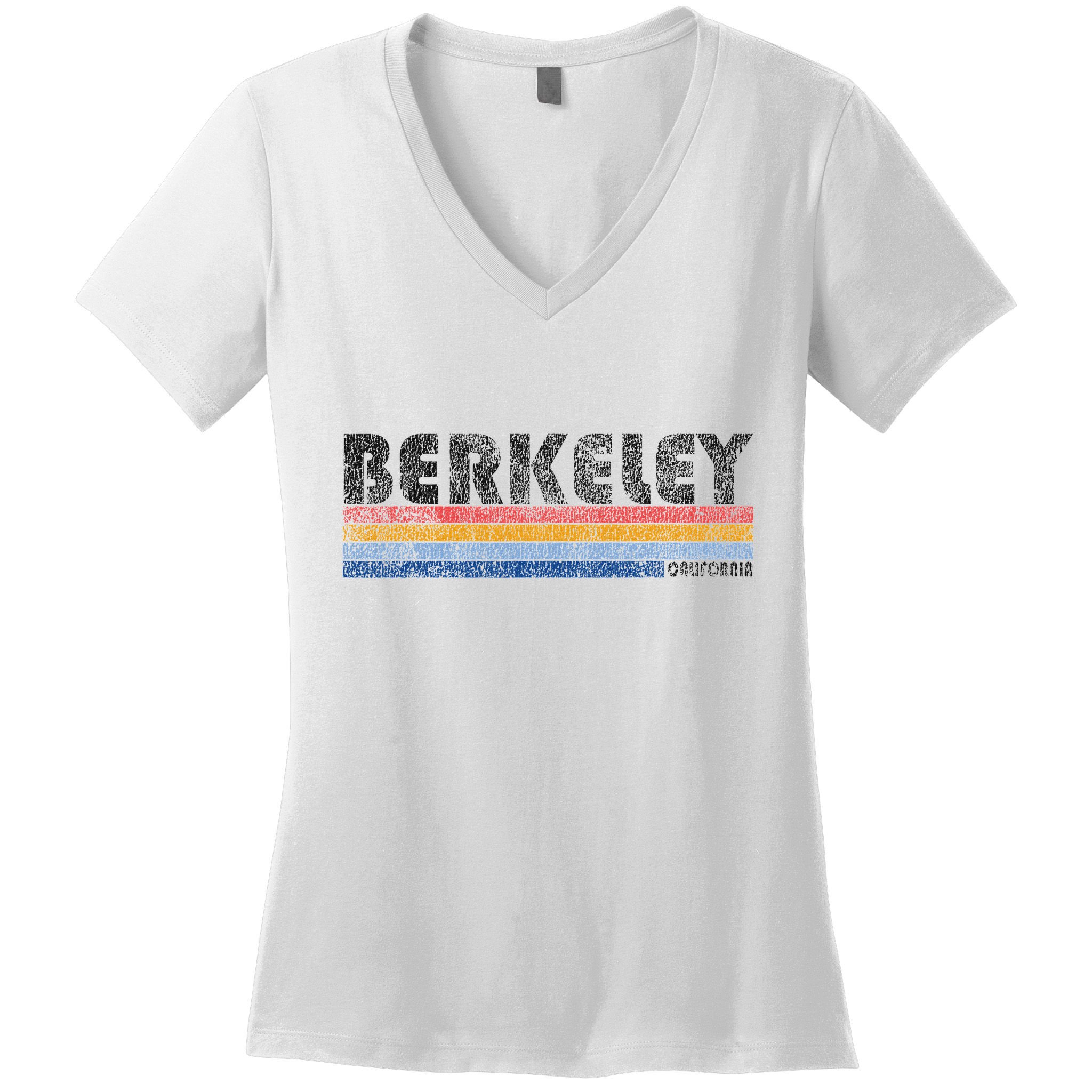 Vintage 1980s Style Berkeley California Women's V-Neck T-Shirt
