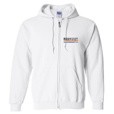 Vintage 1980s Style Berkeley California Full Zip Hoodie