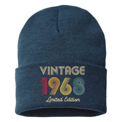 Vintage 1968 Shirt  Wo 55th Birthday 55 Year Old Gifts Sustainable Knit Beanie