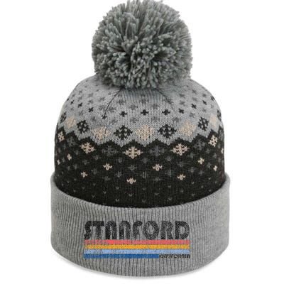 Vintage 1980s Style S.T.A.N.F.O.R.D California The Baniff Cuffed Pom Beanie