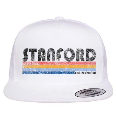 Vintage 1980s Style S.T.A.N.F.O.R.D California Flat Bill Trucker Hat