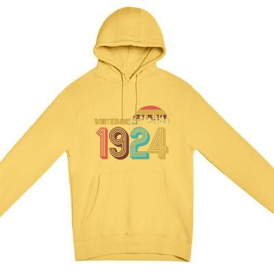 Vintage 1924 Sun Wilderness 100th Birthday Premium Pullover Hoodie