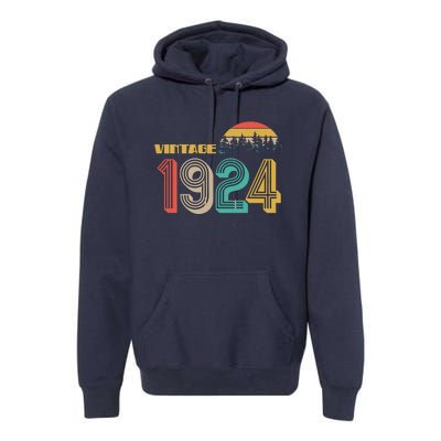 Vintage 1924 Sun Wilderness 100th Birthday Premium Hoodie