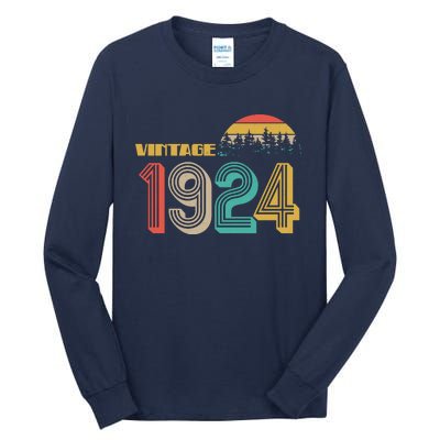 Vintage 1924 Sun Wilderness 100th Birthday Tall Long Sleeve T-Shirt