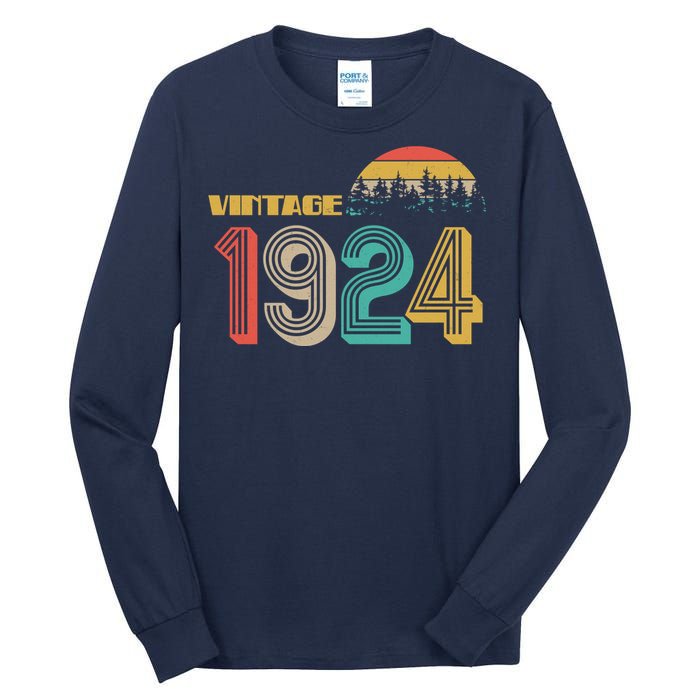 Vintage 1924 Sun Wilderness 100th Birthday Tall Long Sleeve T-Shirt