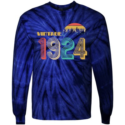 Vintage 1924 Sun Wilderness 100th Birthday Tie-Dye Long Sleeve Shirt