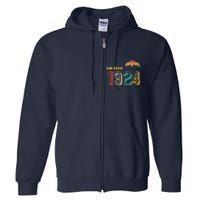 Vintage 1924 Sun Wilderness 100th Birthday Full Zip Hoodie