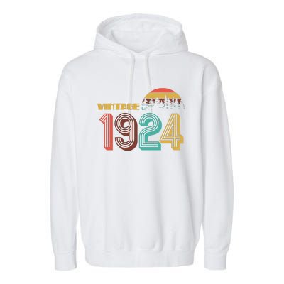 Vintage 1924 Sun Wilderness 100th Birthday Garment-Dyed Fleece Hoodie