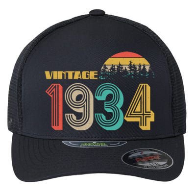 Vintage 1934 Sun Wilderness 90th Birthday Flexfit Unipanel Trucker Cap