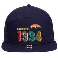 Vintage 1934 Sun Wilderness 90th Birthday 7 Panel Mesh Trucker Snapback Hat