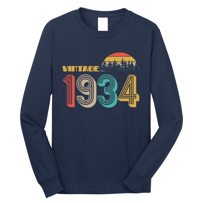 Vintage 1934 Sun Wilderness 90th Birthday Long Sleeve Shirt