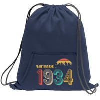 Vintage 1934 Sun Wilderness 90th Birthday Sweatshirt Cinch Pack Bag