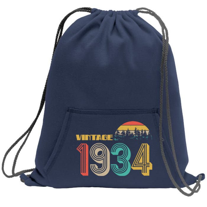 Vintage 1934 Sun Wilderness 90th Birthday Sweatshirt Cinch Pack Bag