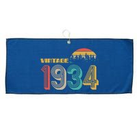 Vintage 1934 Sun Wilderness 90th Birthday Large Microfiber Waffle Golf Towel