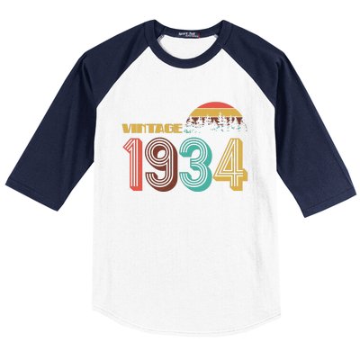 Vintage 1934 Sun Wilderness 90th Birthday Baseball Sleeve Shirt