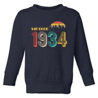 Vintage 1934 Sun Wilderness 90th Birthday Toddler Sweatshirt