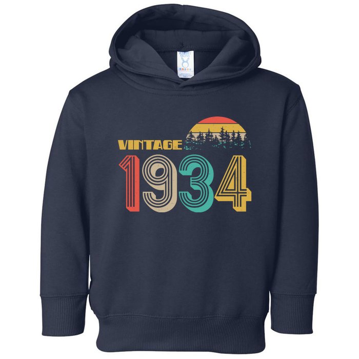 Vintage 1934 Sun Wilderness 90th Birthday Toddler Hoodie