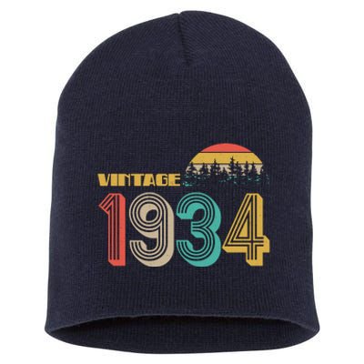 Vintage 1934 Sun Wilderness 90th Birthday Short Acrylic Beanie