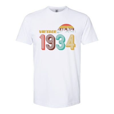 Vintage 1934 Sun Wilderness 90th Birthday Softstyle CVC T-Shirt