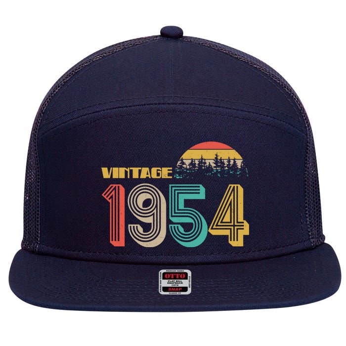 Vintage 1954 Sun Wilderness 70th Birthday 7 Panel Mesh Trucker Snapback Hat