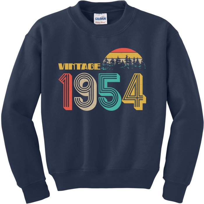 Vintage 1954 Sun Wilderness 70th Birthday Kids Sweatshirt