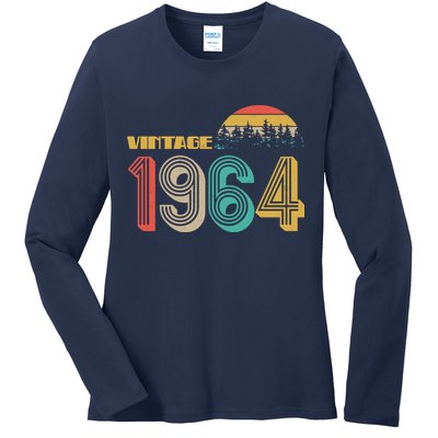 Vintage 1964 Sun Wilderness 60th Birthday Ladies Long Sleeve Shirt