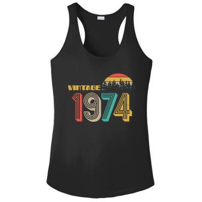 Vintage 1974 Sun Wilderness 50th Birthday Ladies PosiCharge Competitor Racerback Tank