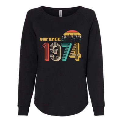 Vintage 1974 Sun Wilderness 50th Birthday Womens California Wash Sweatshirt