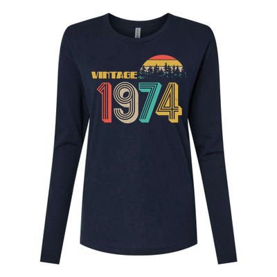 Vintage 1974 Sun Wilderness 50th Birthday Womens Cotton Relaxed Long Sleeve T-Shirt