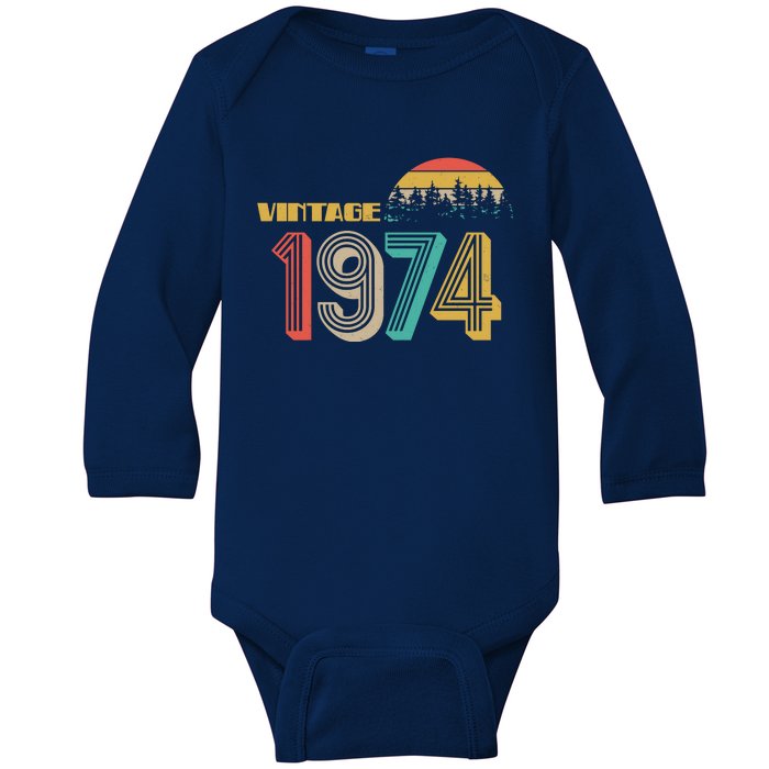 Vintage 1974 Sun Wilderness 50th Birthday Baby Long Sleeve Bodysuit