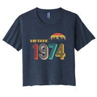 Vintage 1974 Sun Wilderness 50th Birthday Women's Crop Top Tee