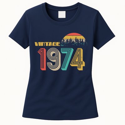 Vintage 1974 Sun Wilderness 50th Birthday Womens T-Shirt