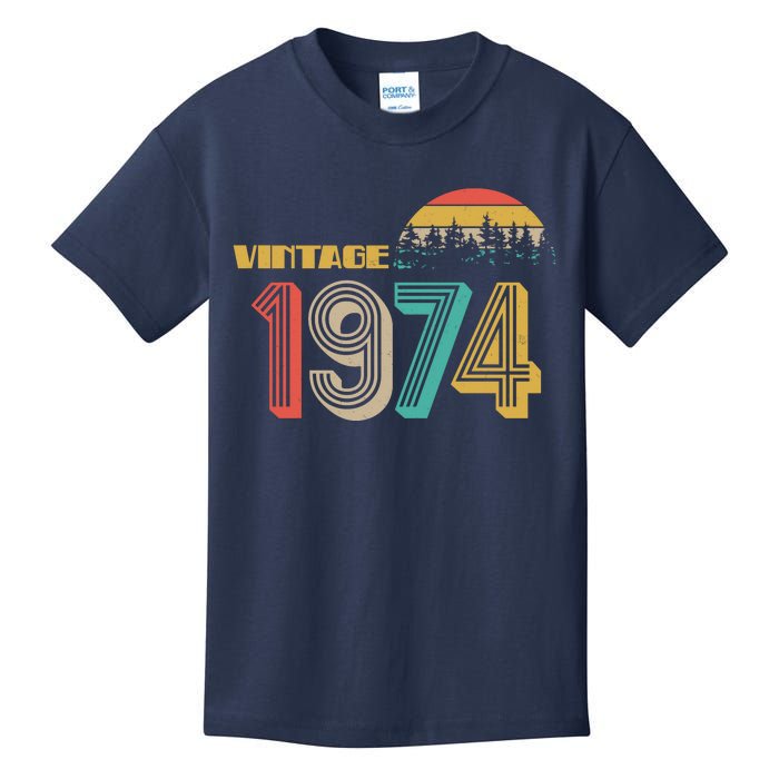 Vintage 1974 Sun Wilderness 50th Birthday Kids T-Shirt