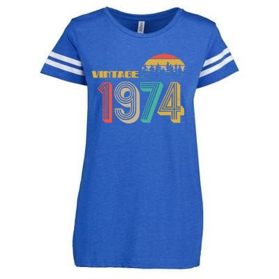 Vintage 1974 Sun Wilderness 50th Birthday Enza Ladies Jersey Football T-Shirt