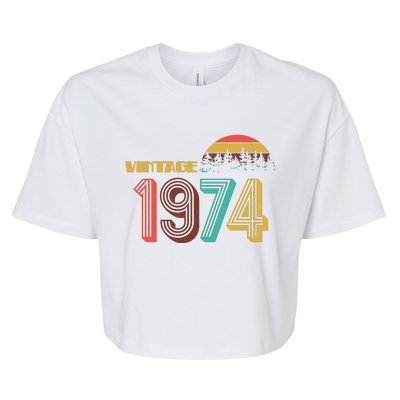 Vintage 1974 Sun Wilderness 50th Birthday Bella+Canvas Jersey Crop Tee