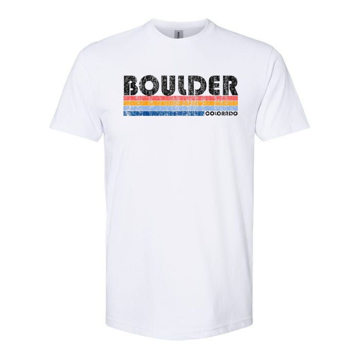 Vintage 1980s Style Boulder CO Softstyle CVC T-Shirt