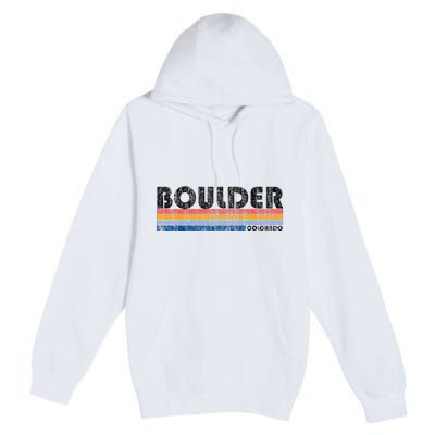 Vintage 1980s Style Boulder CO Premium Pullover Hoodie